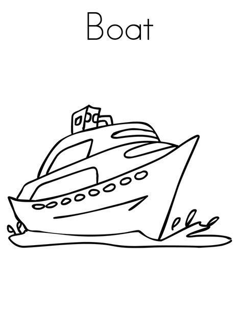 coloring pages of a boat in water