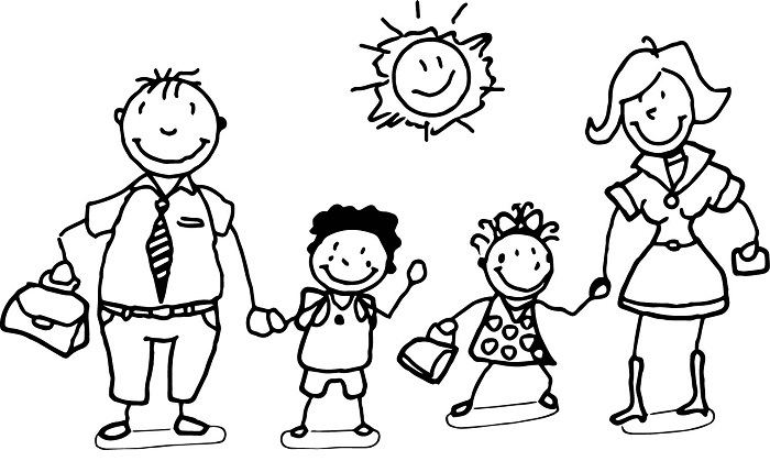 Coloring Pages of a Family