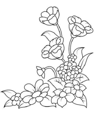 coloring pages of a flower
