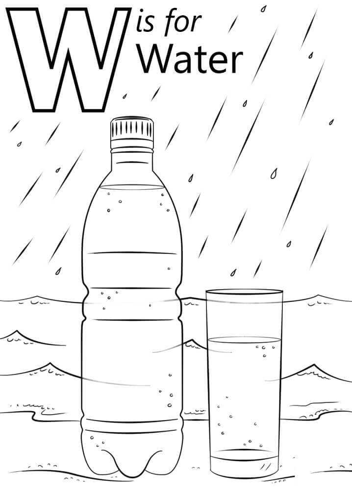 coloring pages of a water bottle