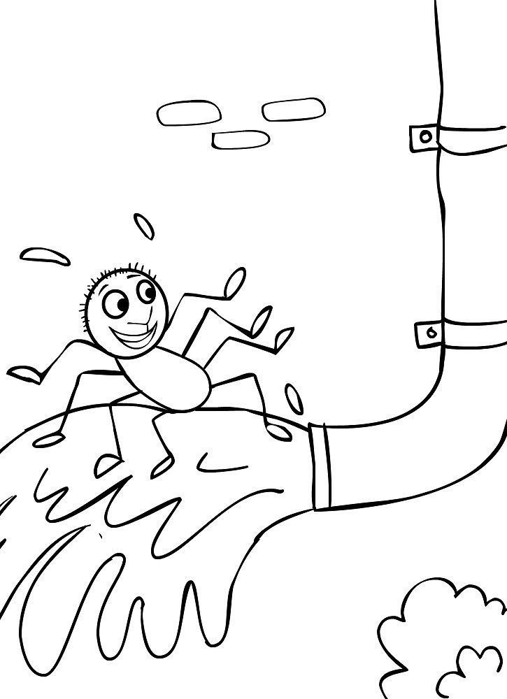 coloring pages of a water spout