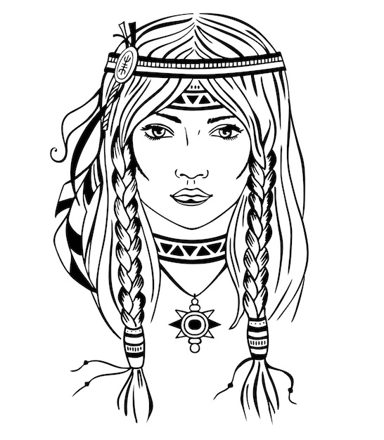 Coloring Pages of American Indian Jewelry