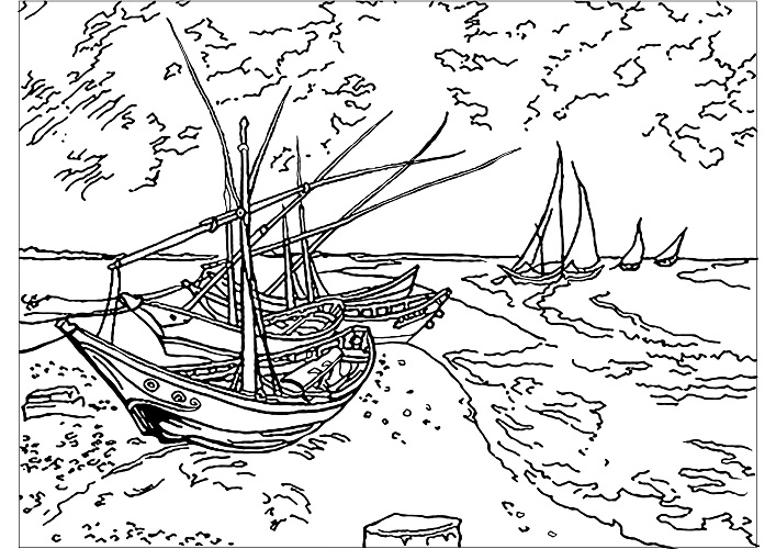 Coloring Pages of Boats