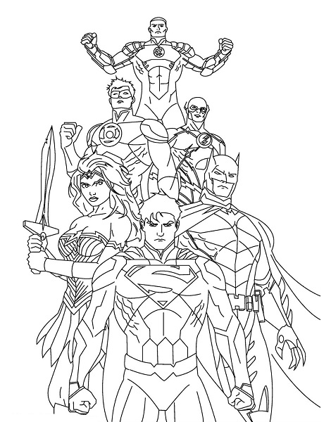 Coloring Pages of DC Super Heroes