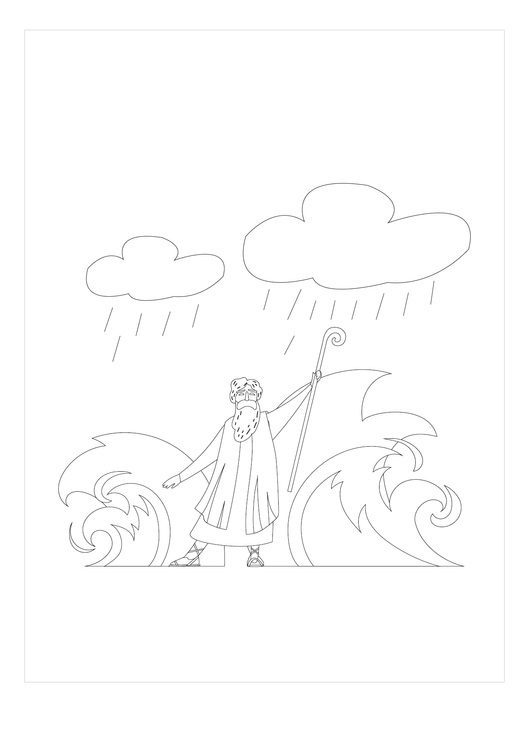 coloring pages of god makes water