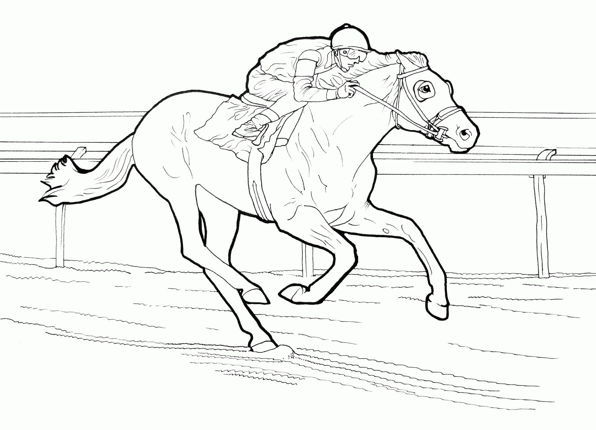 coloring pages of horse tracks