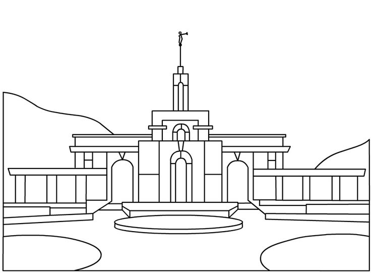Coloring Pages of LDS Temples