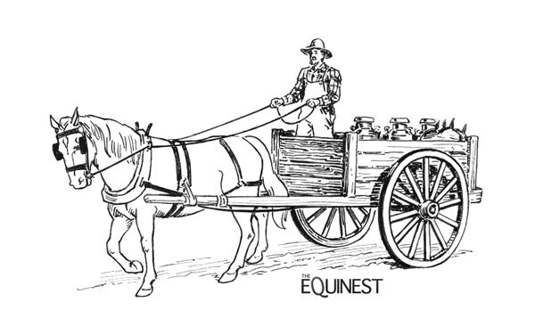 coloring pages of medieval horse and chariot