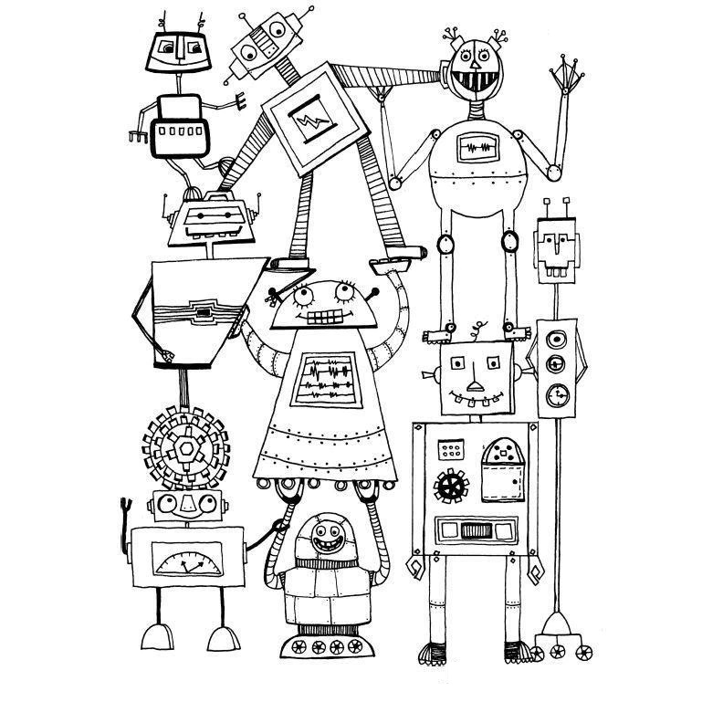 Coloring Pages of Robots