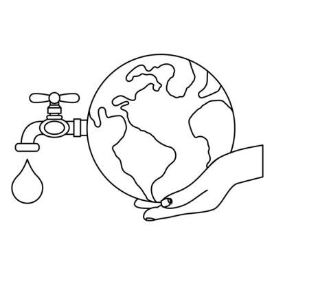 coloring pages of the earth's water
