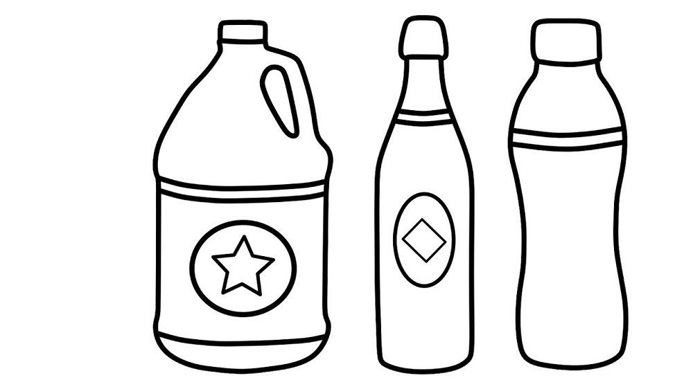 coloring pages of water bottles