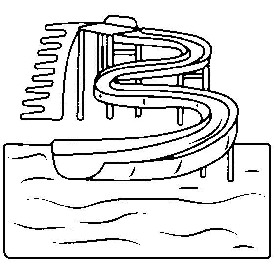 coloring pages of water slides