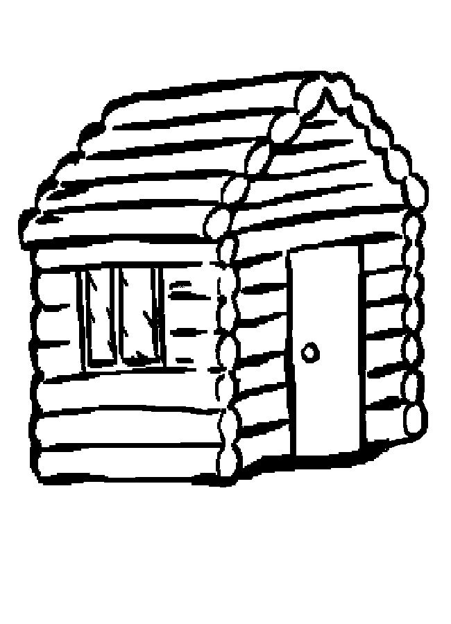 coloring-pages-of-winter-scenes-log-capins