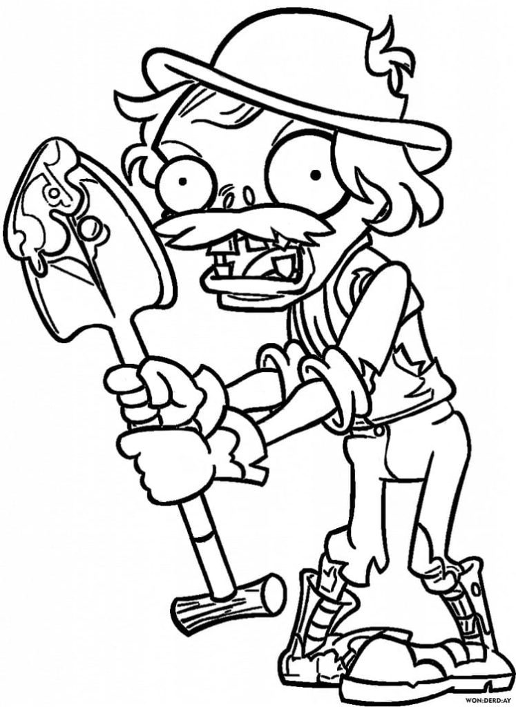 coloring pages of zombie plant vs zombie 2