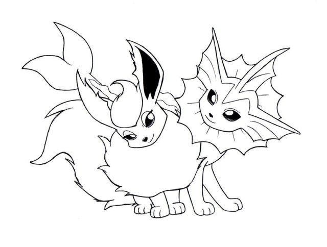 coloring pages pokemon water eevee