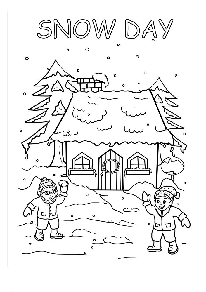 coloring pages preschool winter