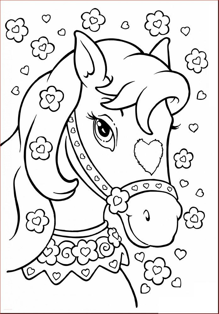 coloring pages pretty horse