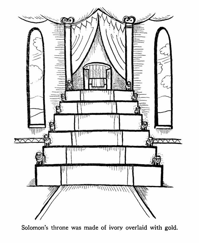 Coloring Pages Solomon's Temple Furniture