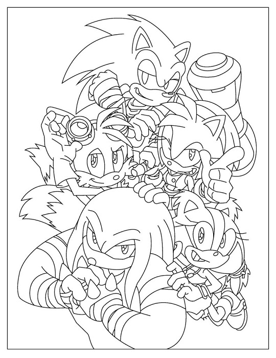 Coloring Pages Sonic Characters