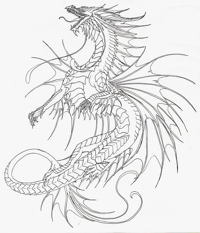coloring pages under water drangon