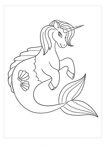 coloring pages unicorn water