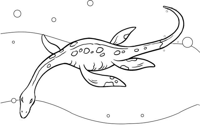 coloring pages water dino