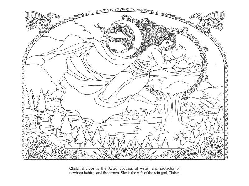 coloring pages water goddess