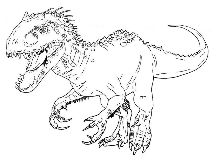 coloring pages water indominus rex