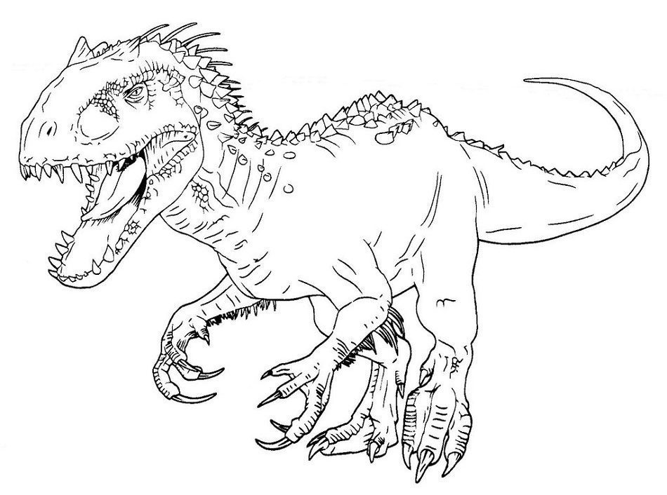 coloring pages water indominus rex