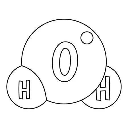 coloring pages water molecules