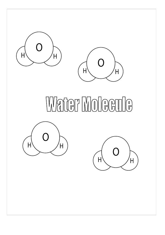 Coloring Pages Water Molocules