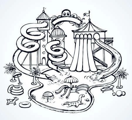 coloring pages water park
