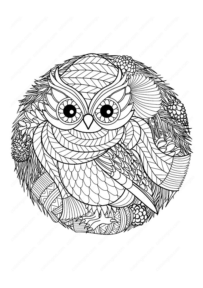coloring pages winter adult