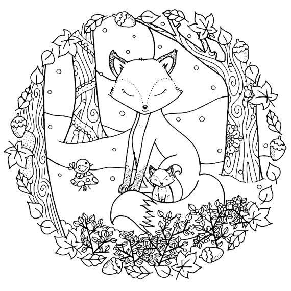 coloring pages winter animals