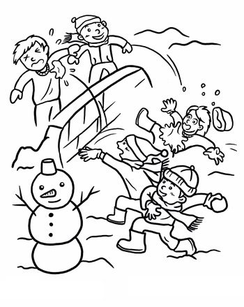 coloring pages winter for kids