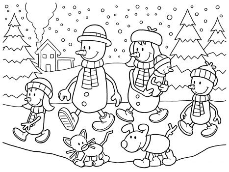 coloring pages winter free