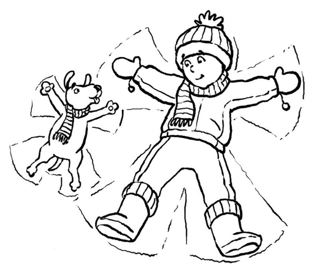 coloring pages winter kids