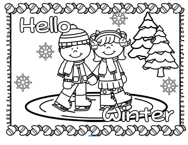 coloring pages winter printable