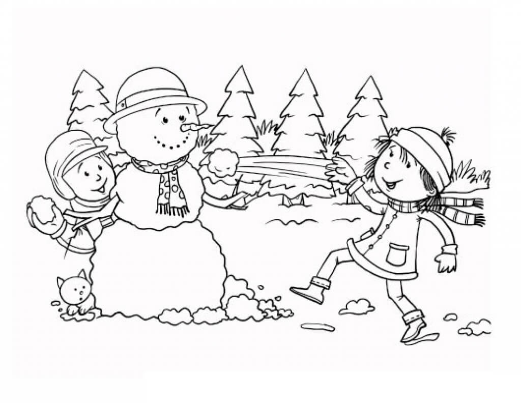 Coloring Pages Winter Scenes