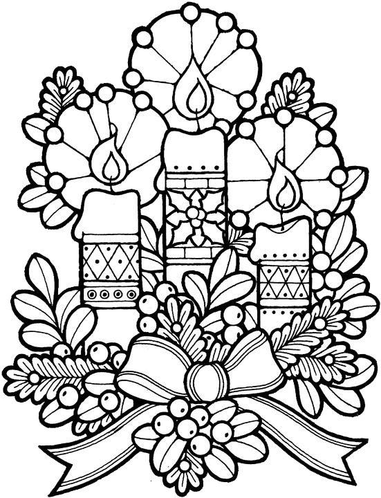 coloring pages winter stained glass