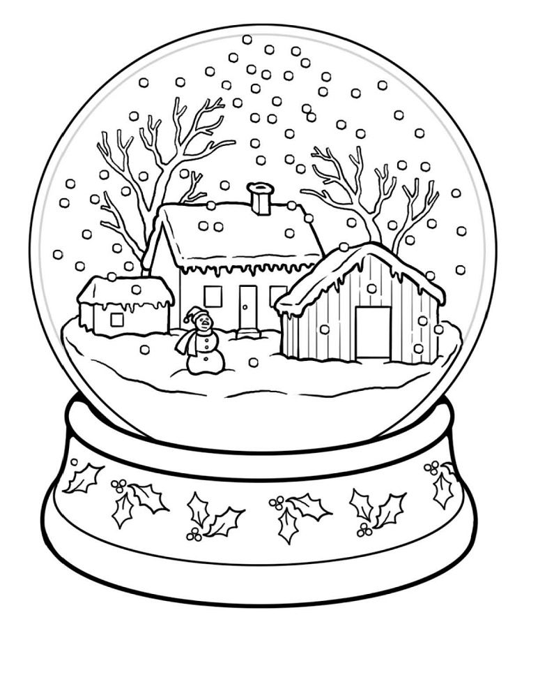 coloring pages winter theme