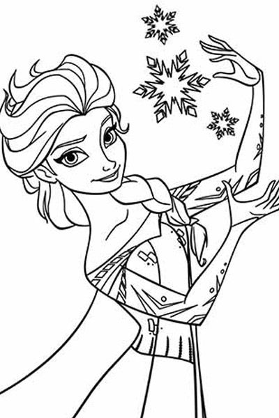 coloring pages with winter queen