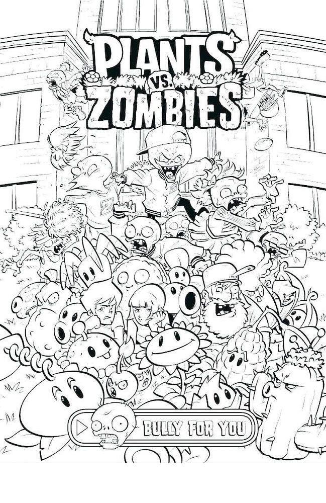coloring pages zombie games
