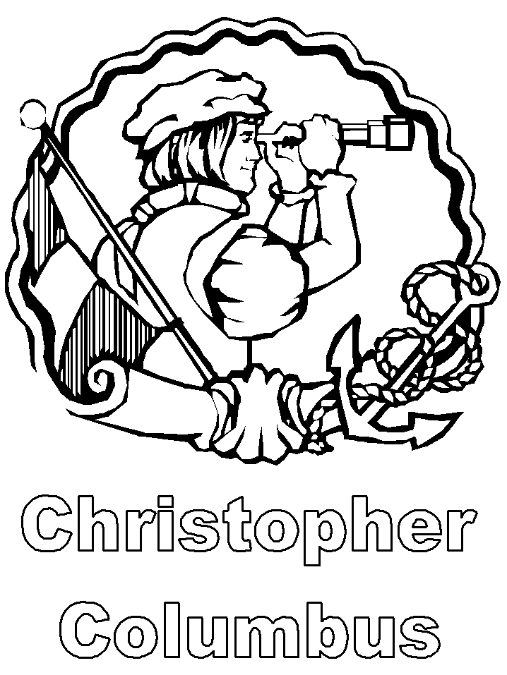 Columbus Coloring Page