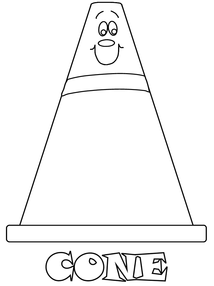 Cone Construction Coloring Pages