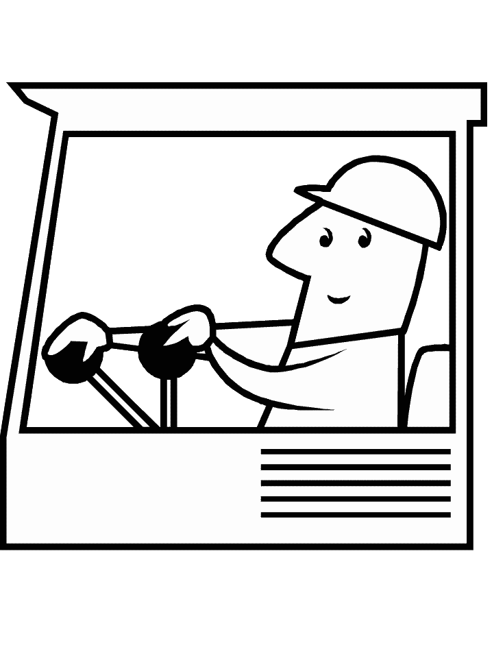 Construction Operator Coloring Pages