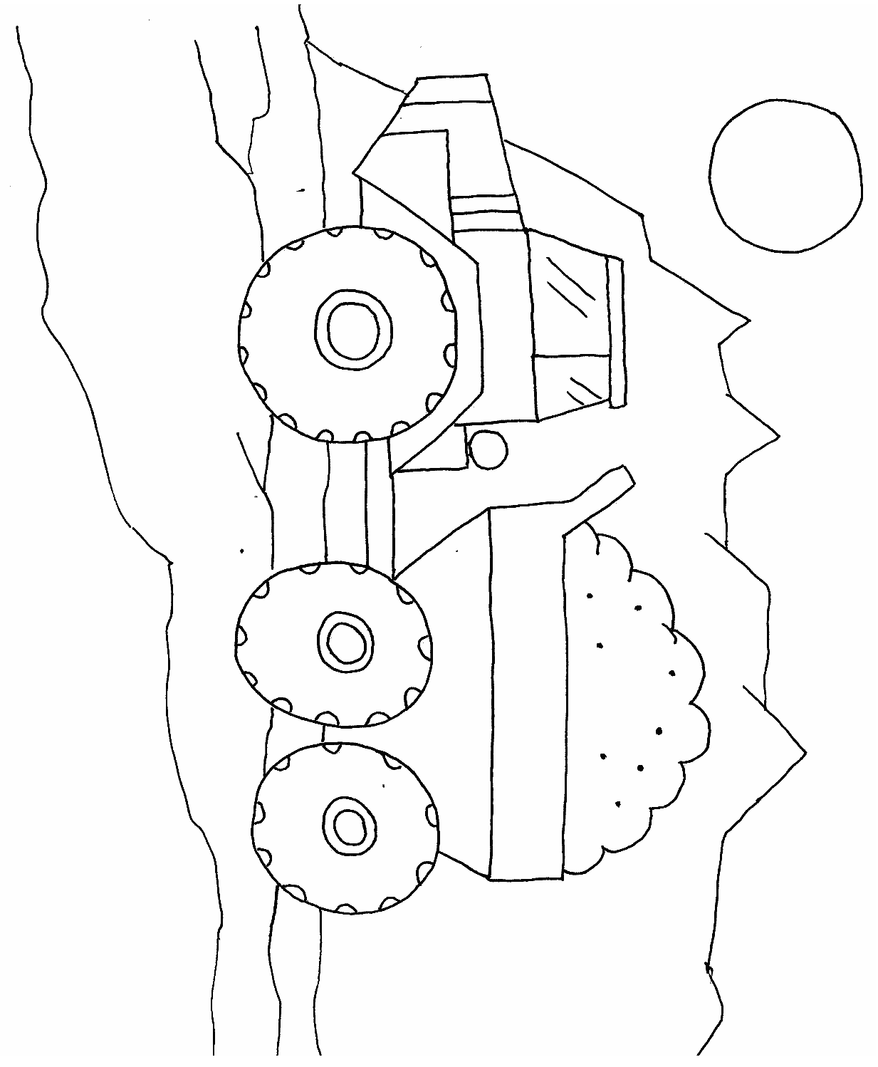 Construction Truck Coloring Page