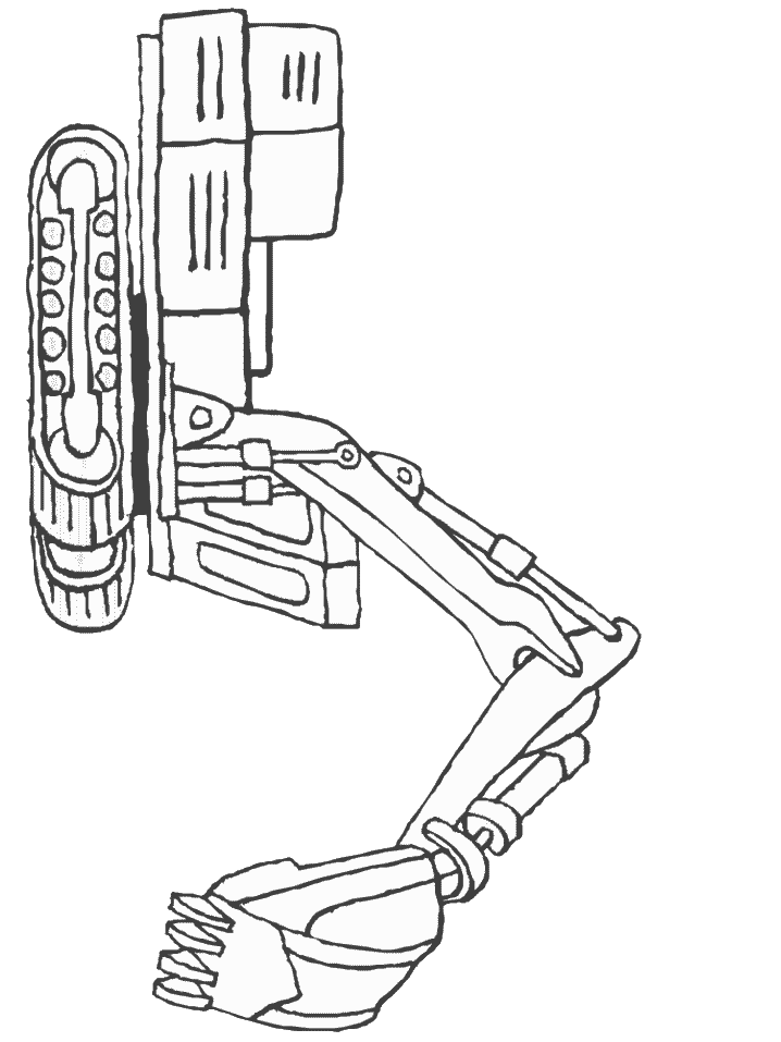 Excavator Coloring Pages