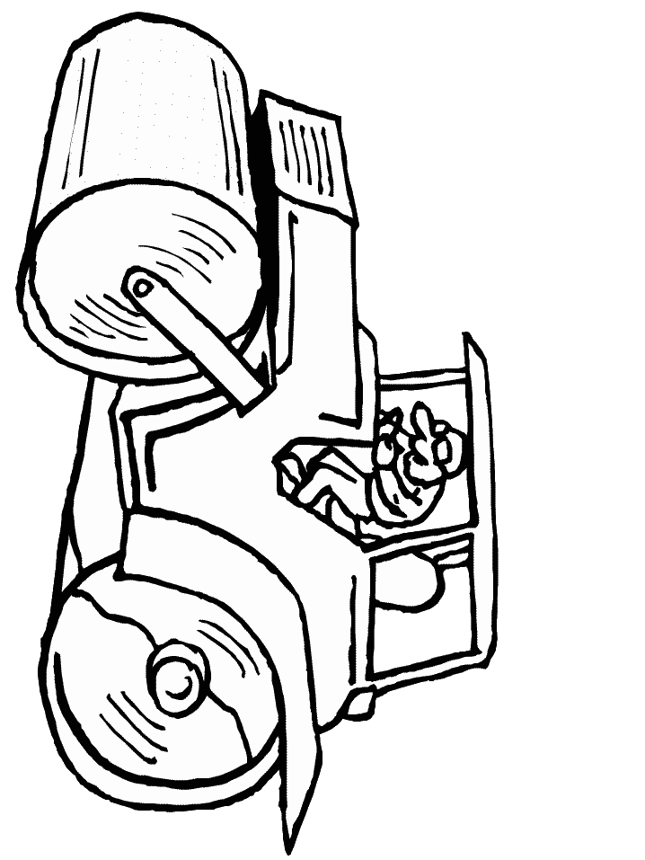 Road Roller Coloring Pages