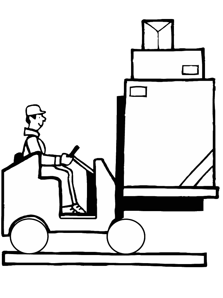 Forklift Coloring Pages